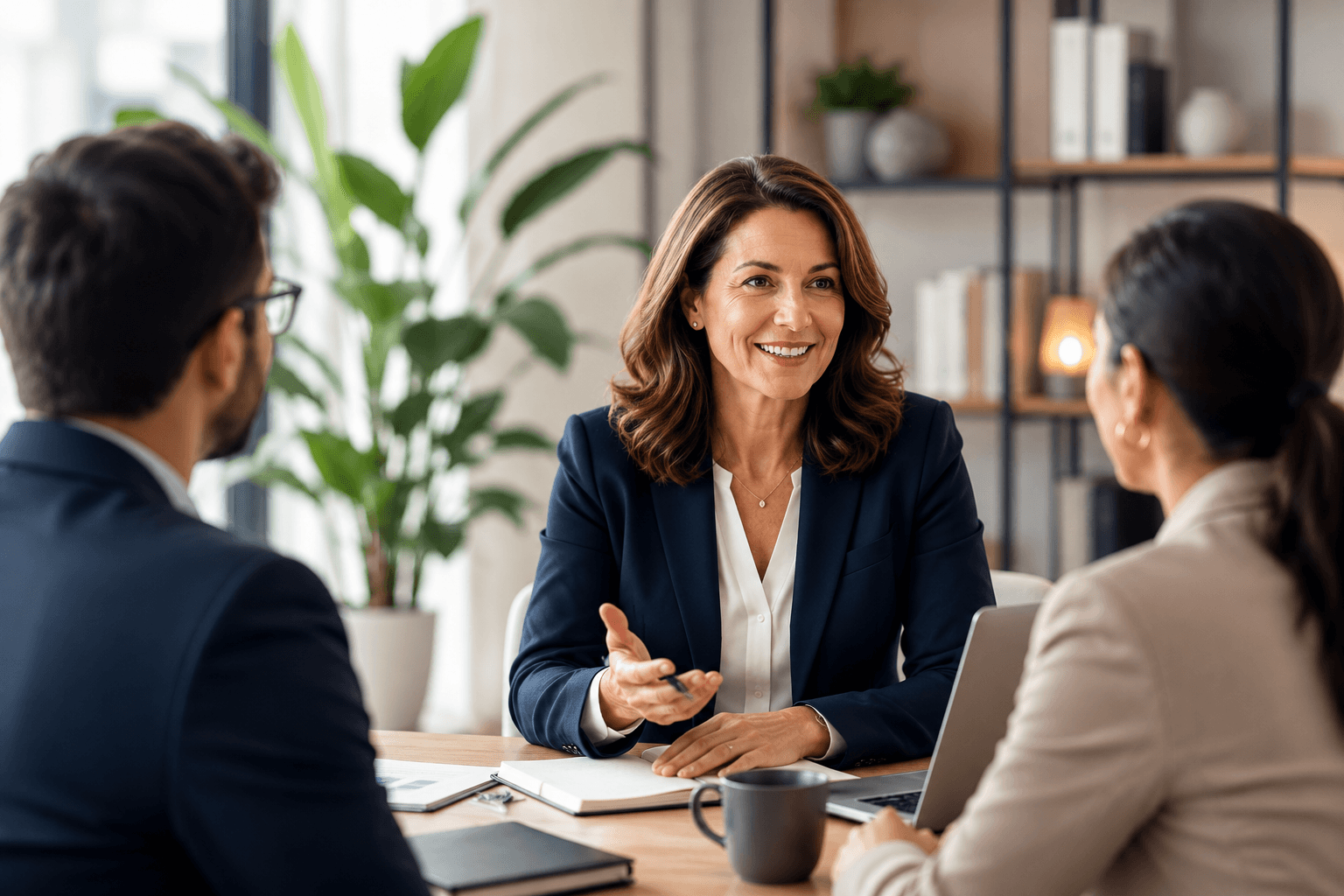 Three Professional People talking about Fractional CHRO